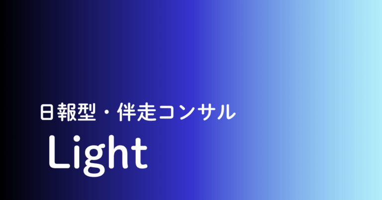 日報型・伴走コンサル「Light」を試験的に開始しました
